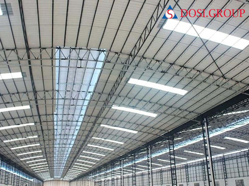 Tấm lợp Poly lấy sáng nhà xưởng