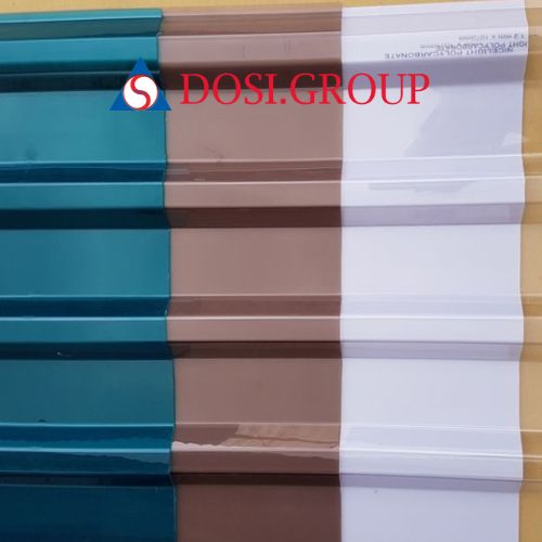 Tôn lấy sáng polycarbonate 9 sóng vuông dày 0.8mm