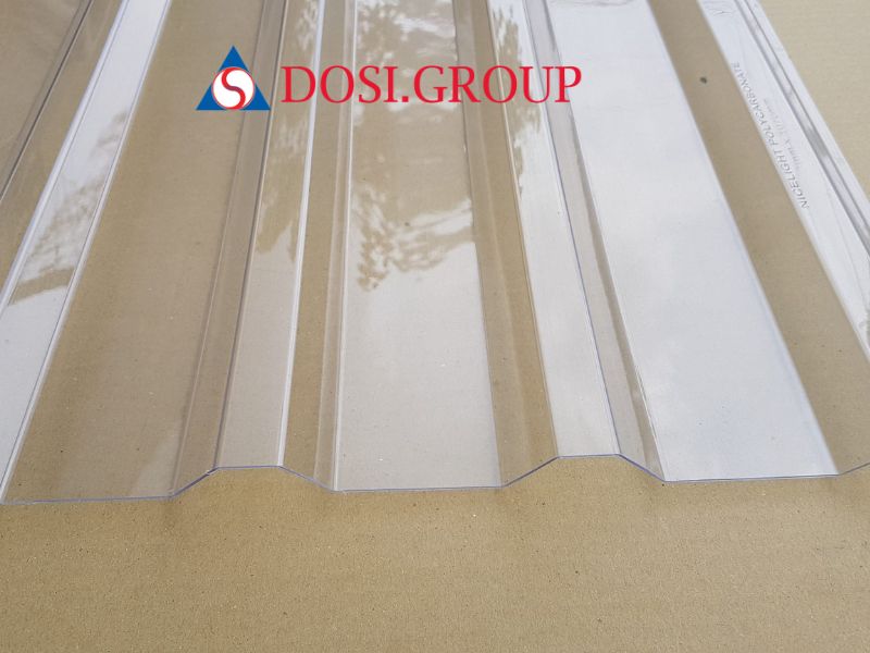 Thông số tôn lấy sáng polycarbonate 9 sóng vuông dày 1mm