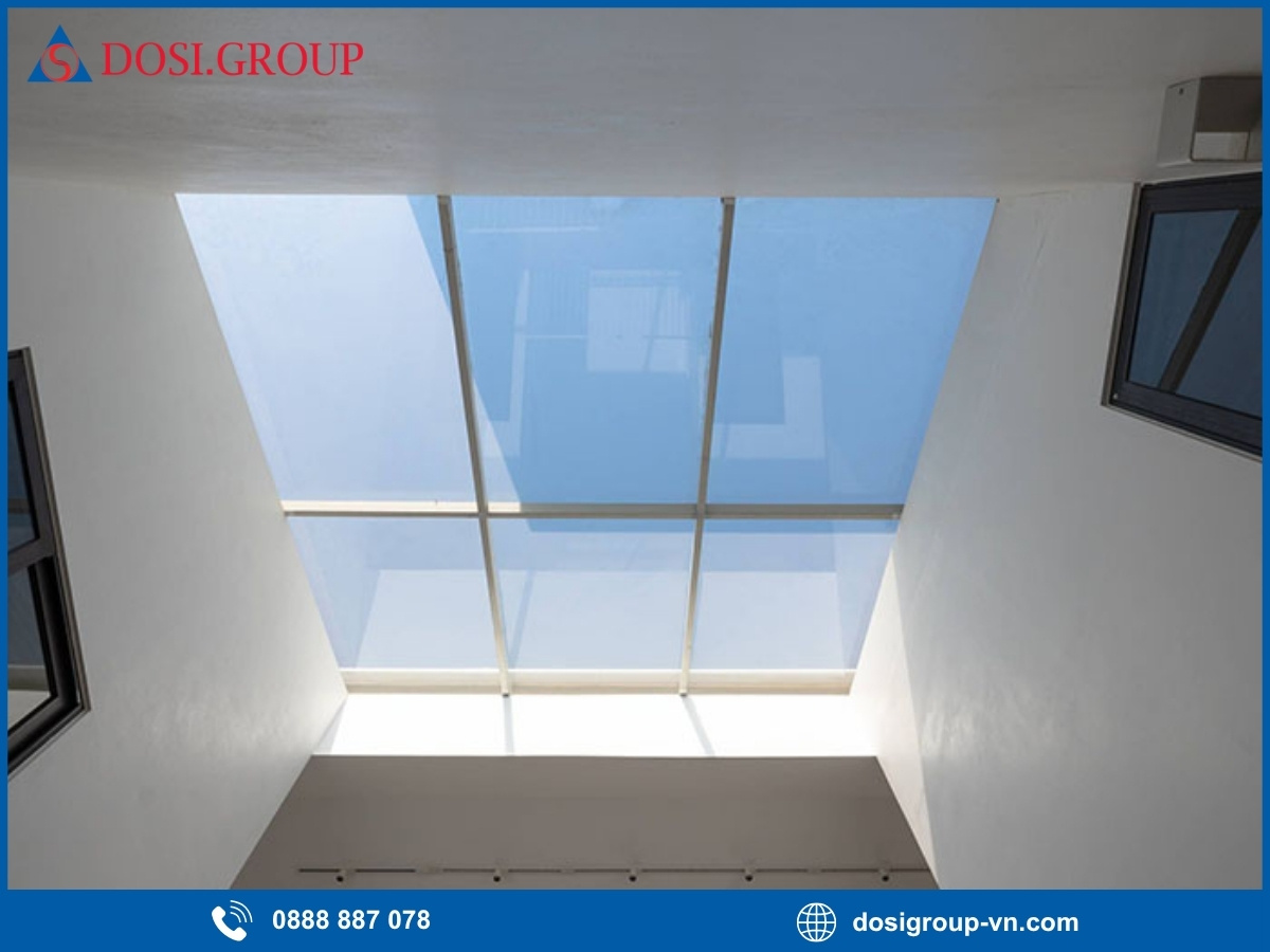 Các loại tấm lợp Polycarbonate phù hợp cho giếng trời, khu vực thông tầng