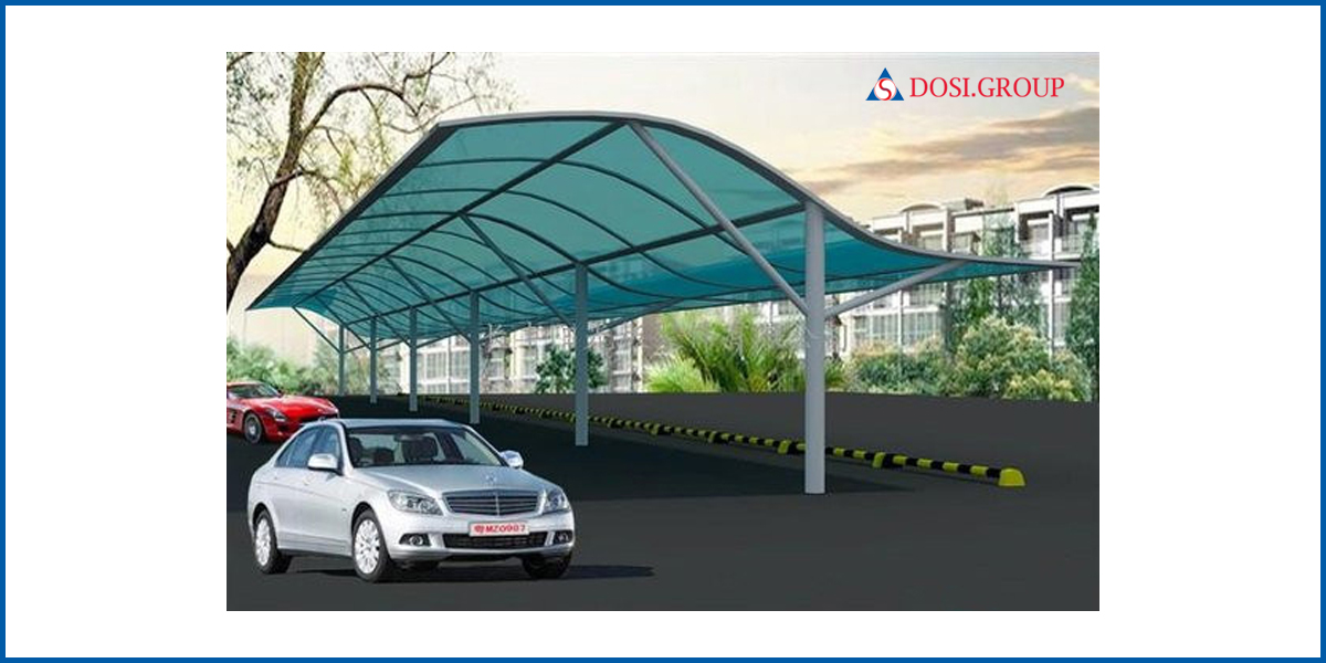 Tấm lợp Poly mái che nhà xe