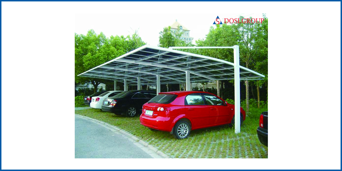 Tấm lợp Poly mái che nhà xe