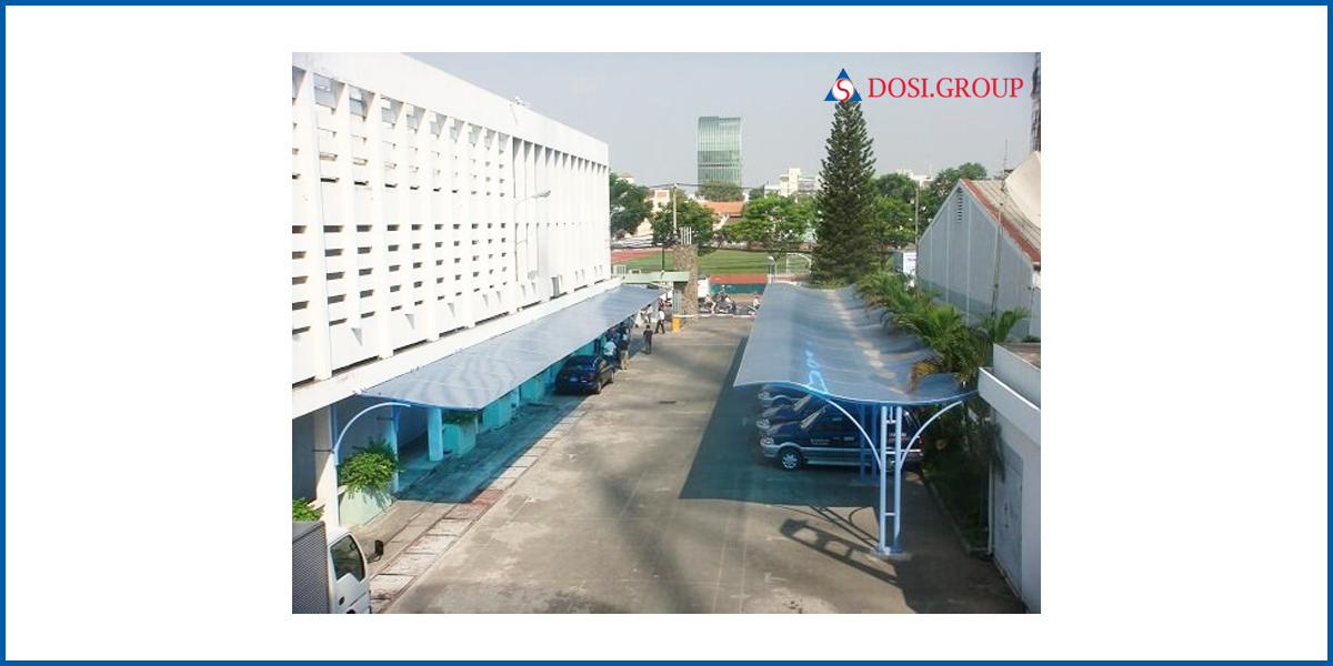 Tấm lợp Poly mái che nhà xe