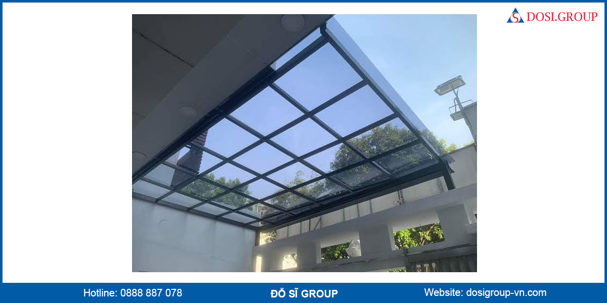 Các loại tấm lợp poly phù hợp cho mái che resort