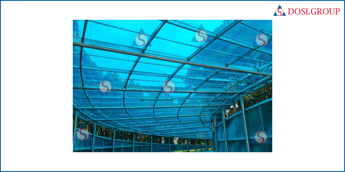 Tấm lợp poly mái che tầng hầm