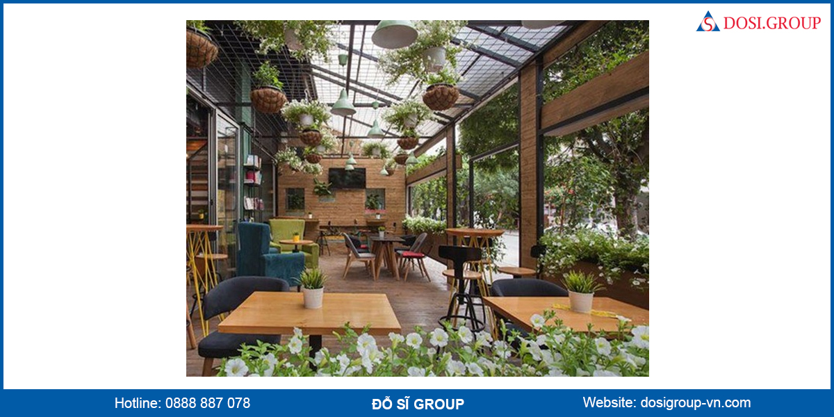 Tấm lợp Poly quán cafe